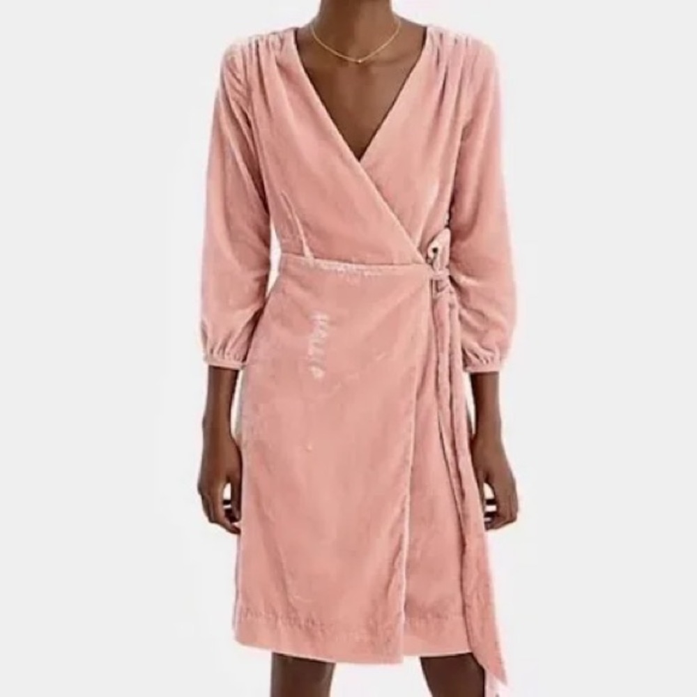 J. Crew Wrap Velvet Dress Size 16